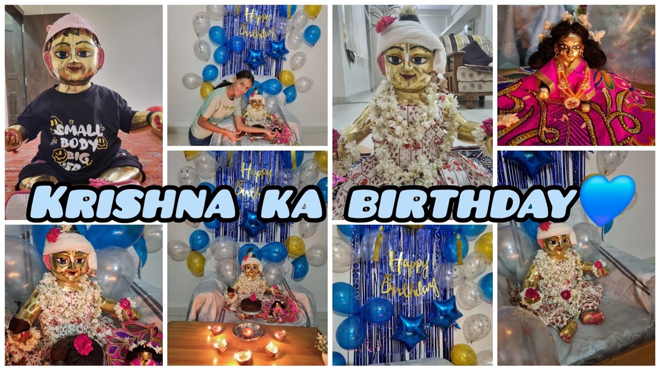 Krishna ka pehle birthday🎂🥳🎉..laddu gopal ka birthday☺️🙏#krishna #laddugopal #radheradhe #video