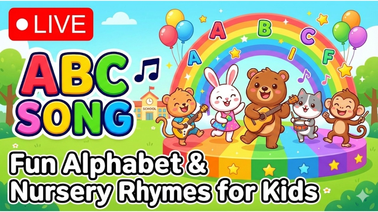 🔴 LIVE ABC Song 🎵 Fun Alphabet & Nursery Rhymes for Toddlers
