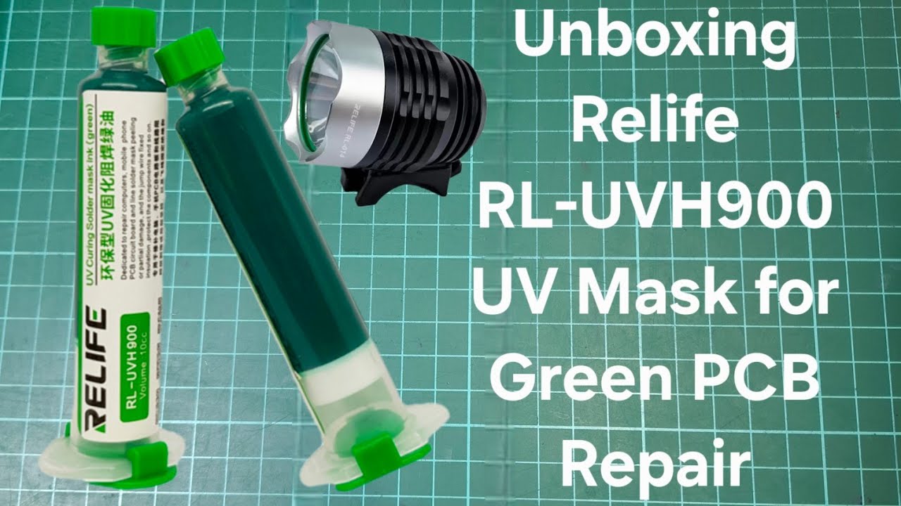 Unboxing and Try out Relife UV Solder mask RF-UVH900 #solder #uvmask