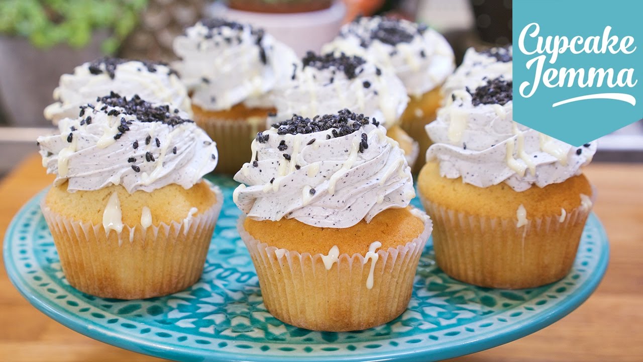 Black Sesame & White Chocolate Mudcake Cupcakes | Cupcake Jemma