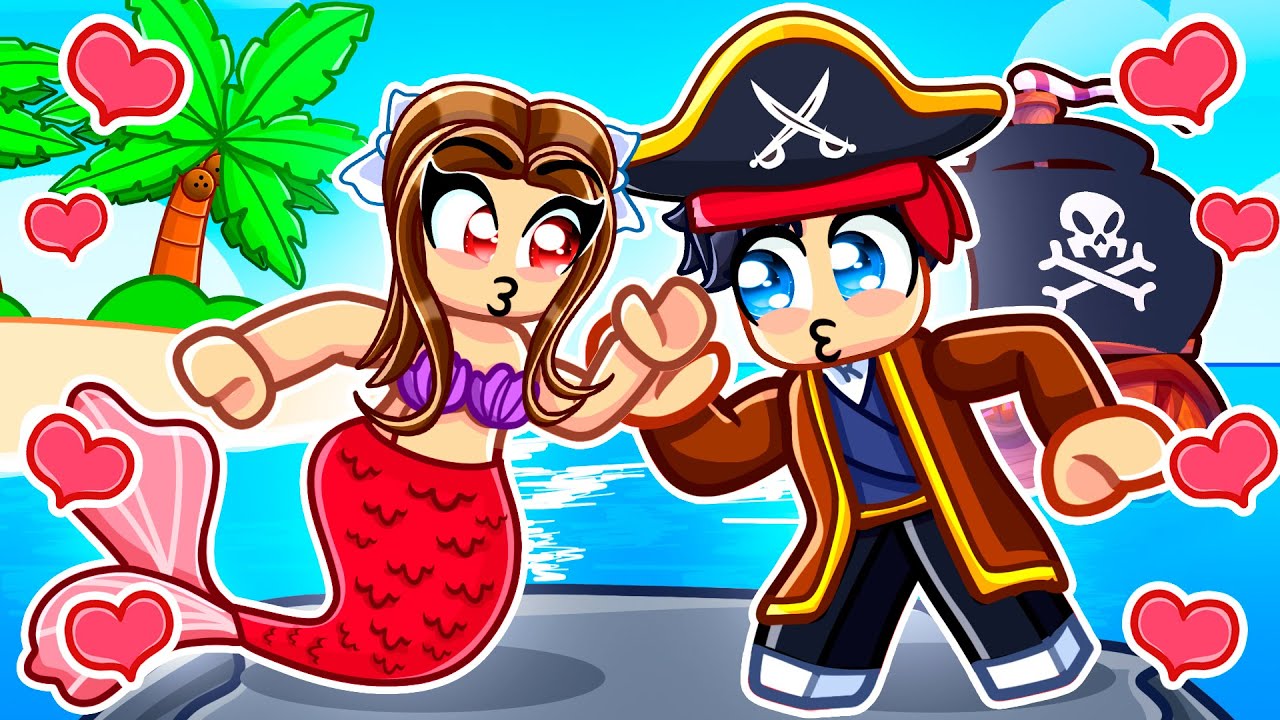 Mermaid And Pirate FORBIDDEN LOVE In Roblox Brookhaven!
