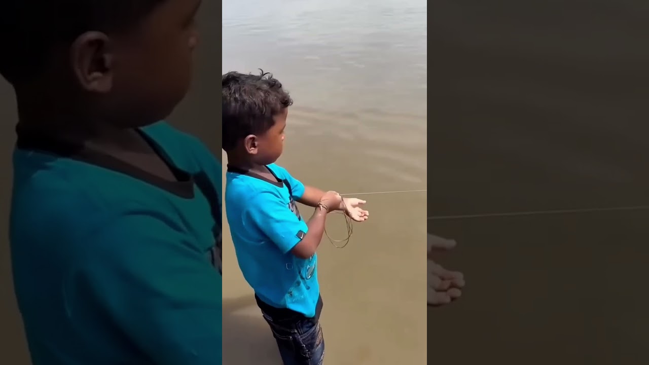 Duża ryba zaplątała się w sieci 😲