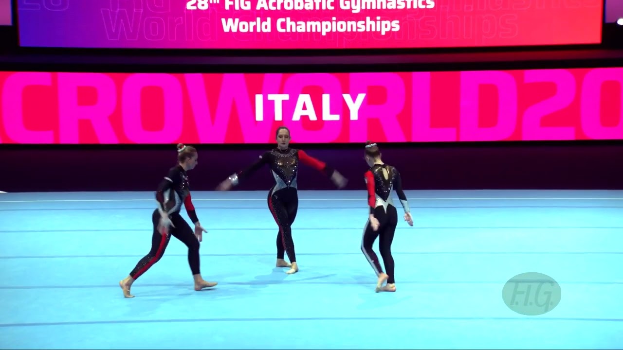 Italy 1 (ITA) - 2022 Acrobatic Worlds, Baku (AZE) - Dynamic Qualification  Women's Group