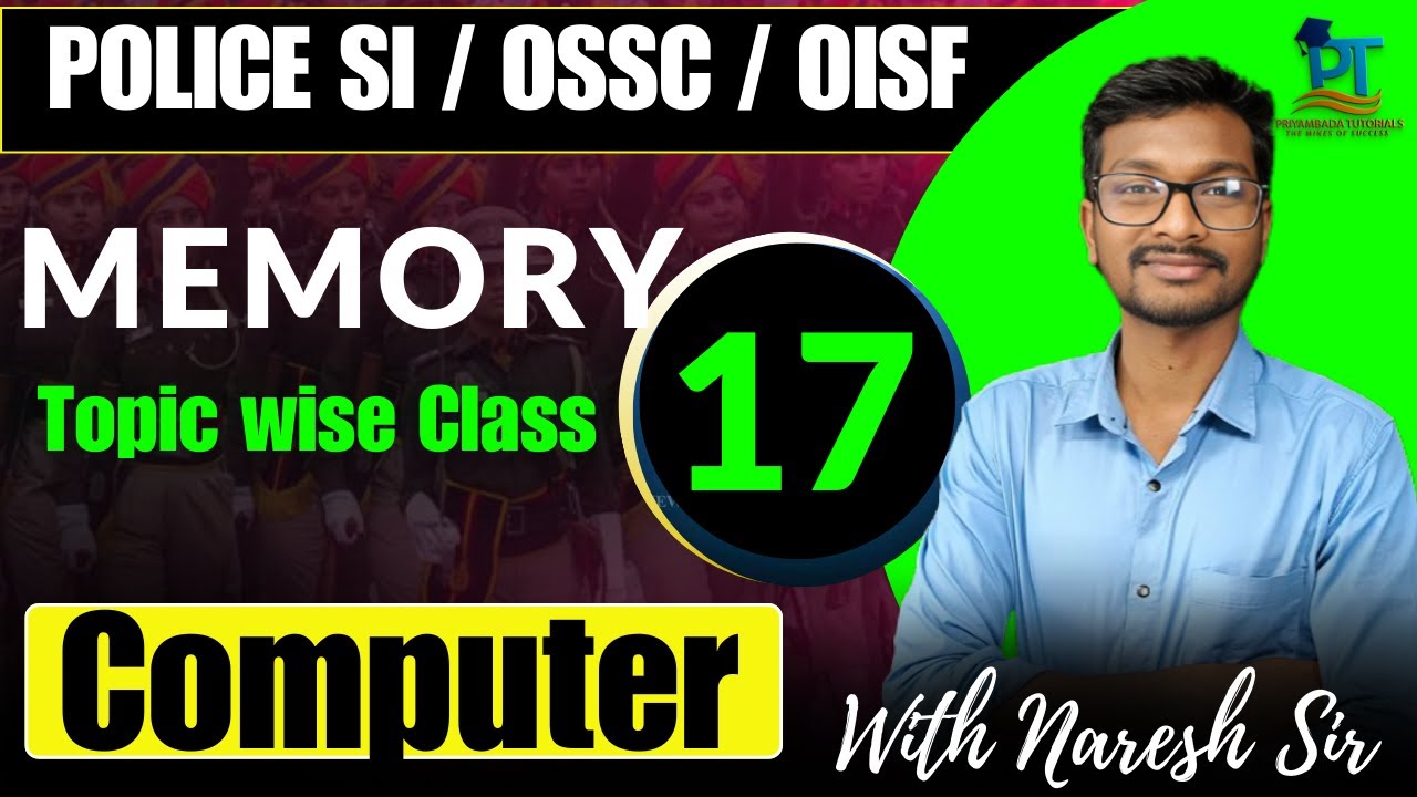 COMPUTER OISF/Dist. Constable 2025 || Memory| Naresh Sir |day 15| #oisf #computer #constable