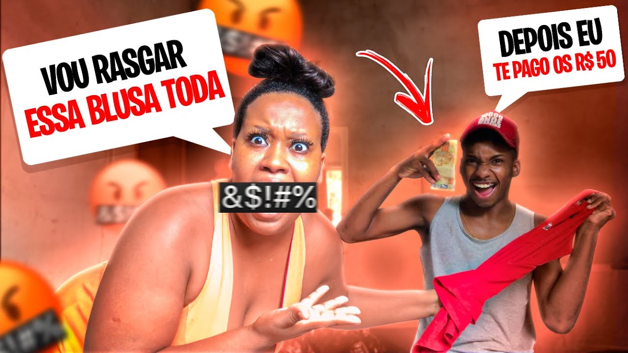 PEGUEI R$50 DA MINHA IRMÃ E COMPREI UMA BLUSA - veja a reação dela ( Trollagem )