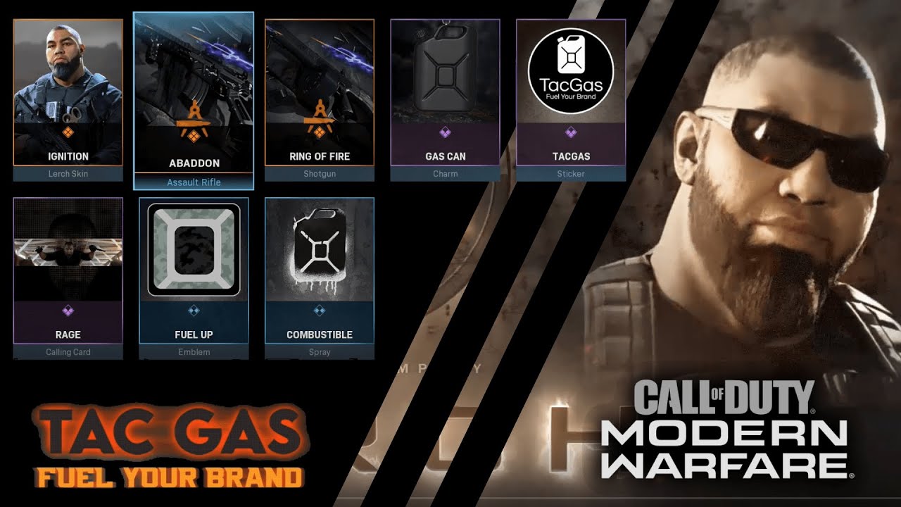 Tac Gas Fuel Your Brand - Lerch Ignition Skin, Black Tracers, and MORE! -- NEW For Modern Warfare!