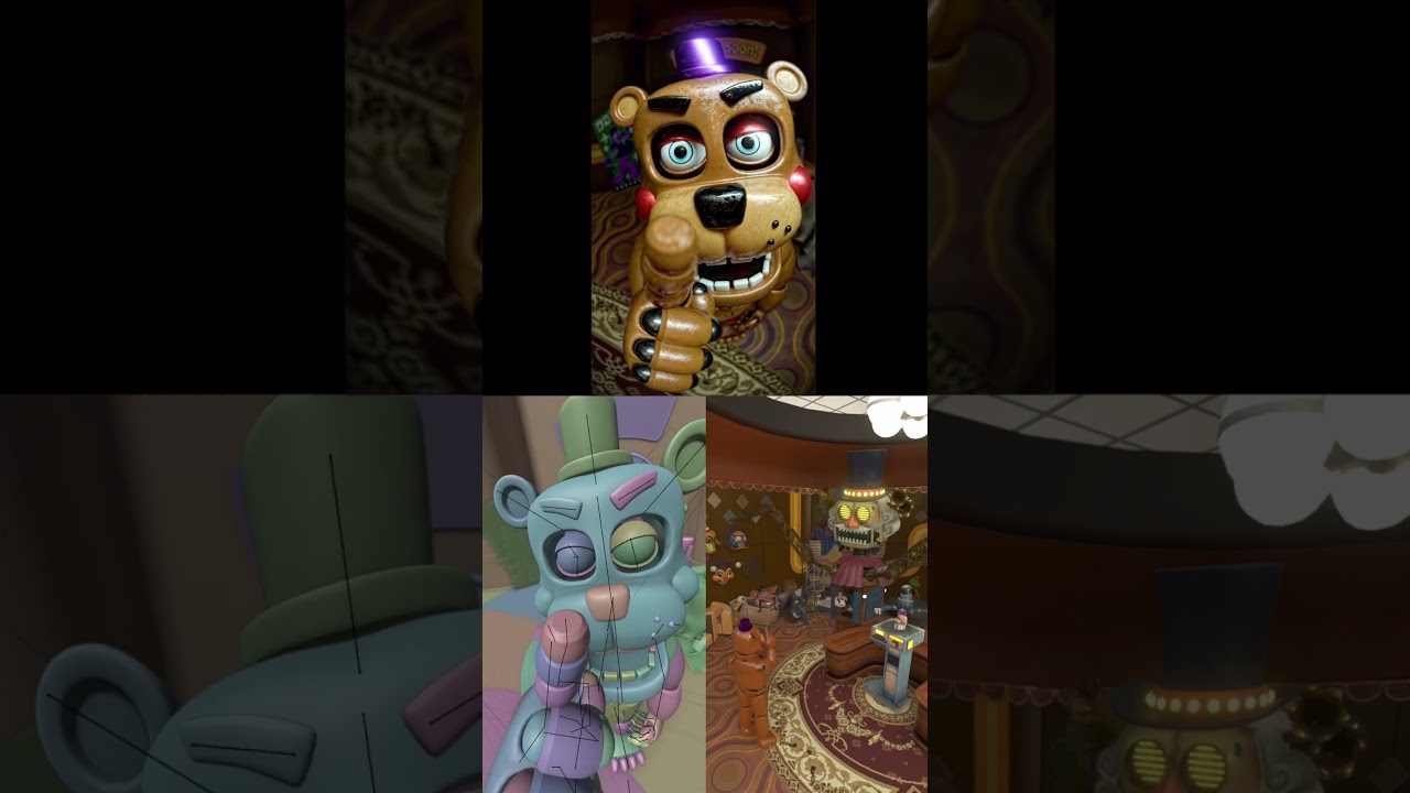 Tickets please Behind the Scenes🛠️⚙️#fnaf #blender3d #meme #animation