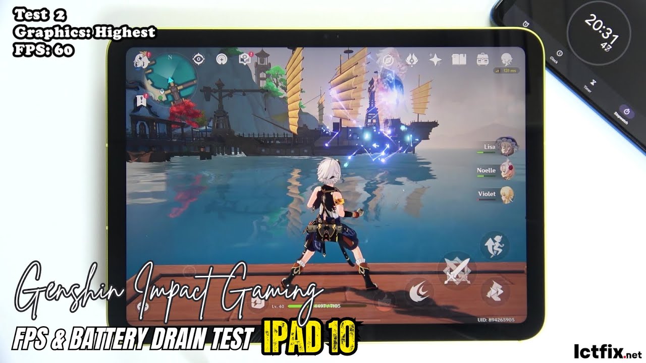 iPad 10 Genshin Impact Gaming test Update 2024 | Apple A14 Bionic