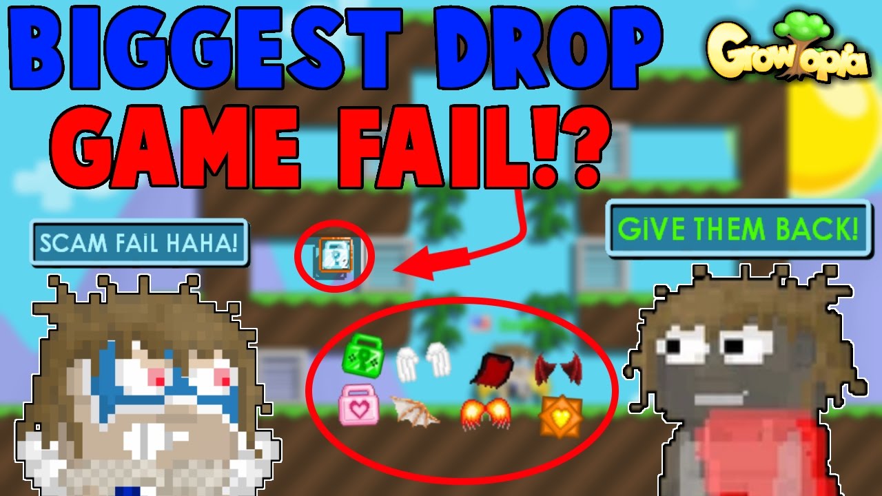 Growtopia | BIGGEST DROP GAME FAIL!? - TOP 3 BIGGEST DROP GAME FAILS!