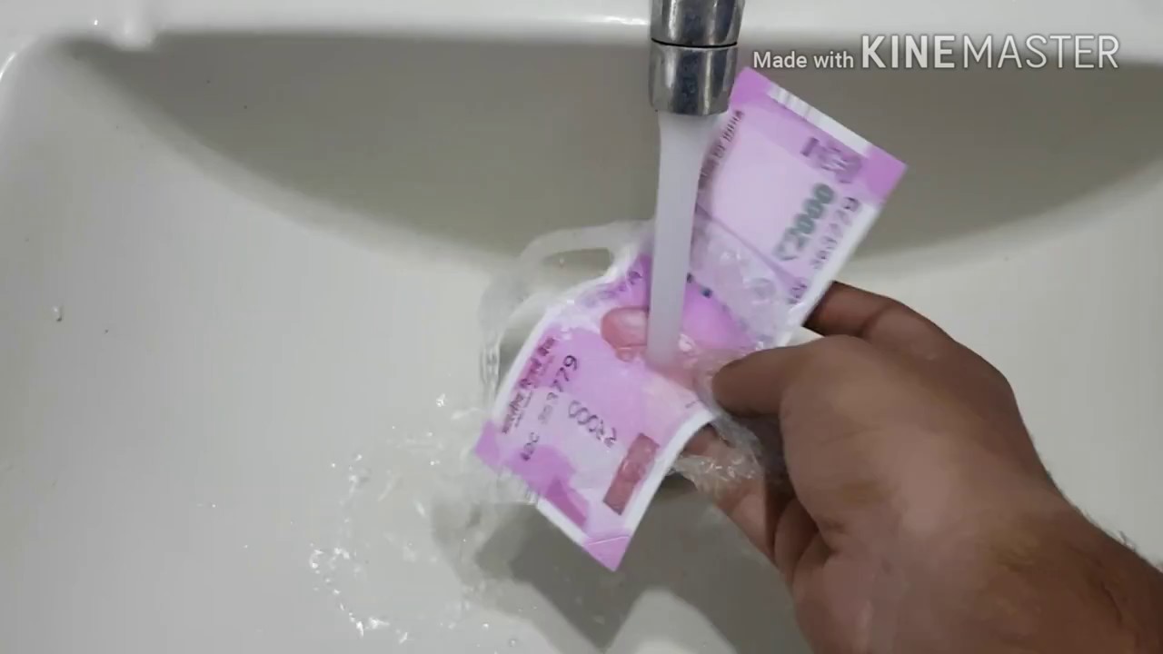 2000 Rupees Note WASHING gone WRONG!! HD Durability Test