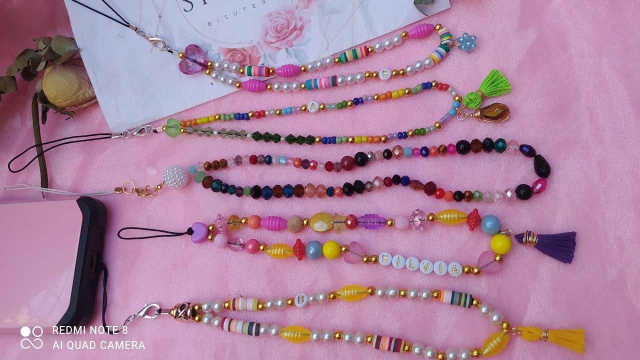 cómo hacer colgantes para celular (phone straps) curso 23