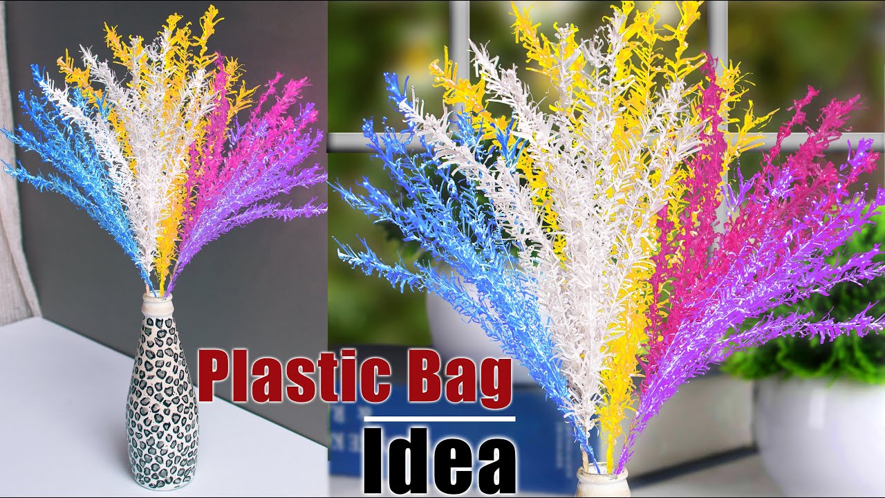 DIY Plastic Bag Flower Idea | How to Make Flowers With Plastic Bag | Easy Plastic Bag Crafts