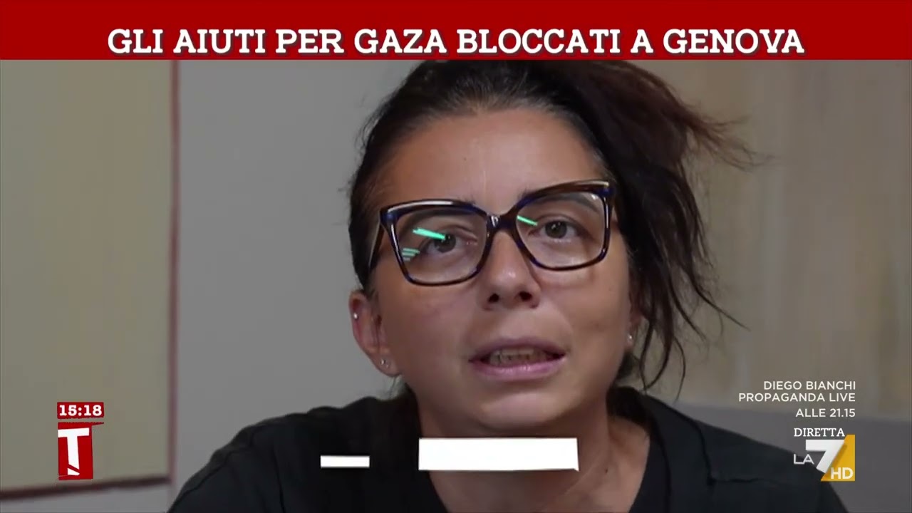 Gli aiuti per Gaza bloccati a Genova