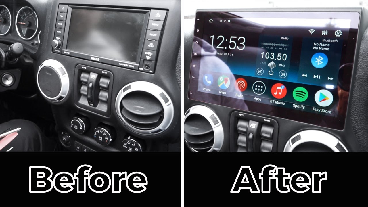 Jeep Wrangler 2011-2017 Android CarPlay 10.1'' стереосистема от GTA Car Kits