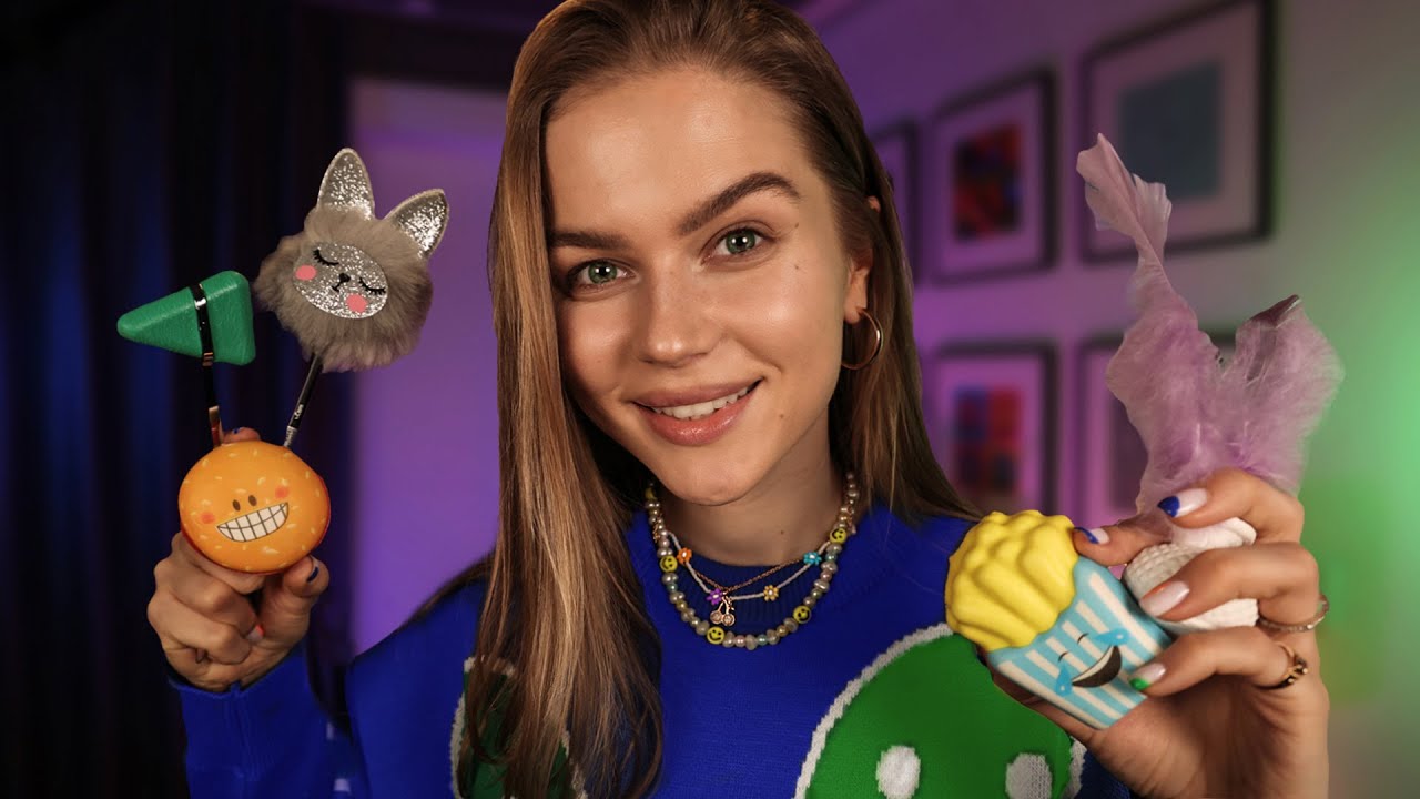 ASMR Doing Your Makeup with WRONG Tools.  Personal Attention