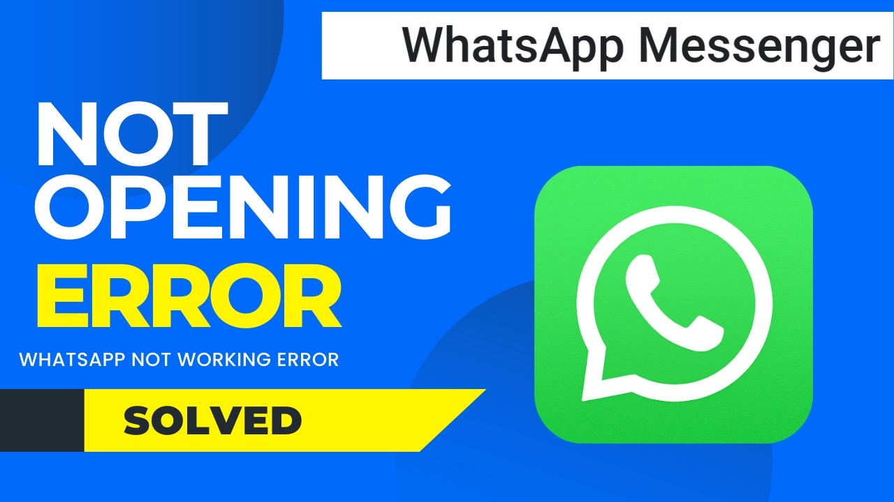How to Fix WhatsApp Not Opening or Not Working Problem | WhatsApp App Not Responding Fix