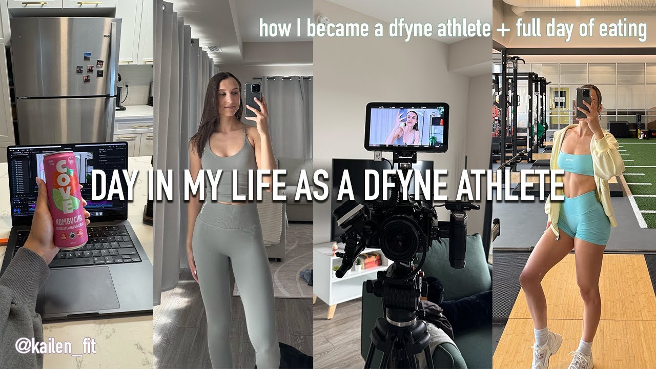 SPEND THE DAY WITH ME | how I became a dfyne athlete | full day of eating | new dynamic launch