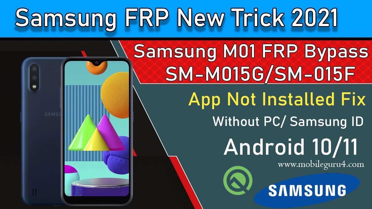 Samsung M01 FRP Bypass | M015G FRP Bypass | FRP New Tricks In 2021 | App Not Installed | Without PC