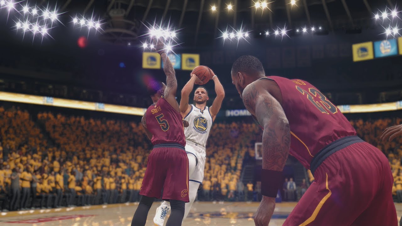 NBA Live 18 - Cavs vs Warriors - ESPN Cam + Sliders in Description