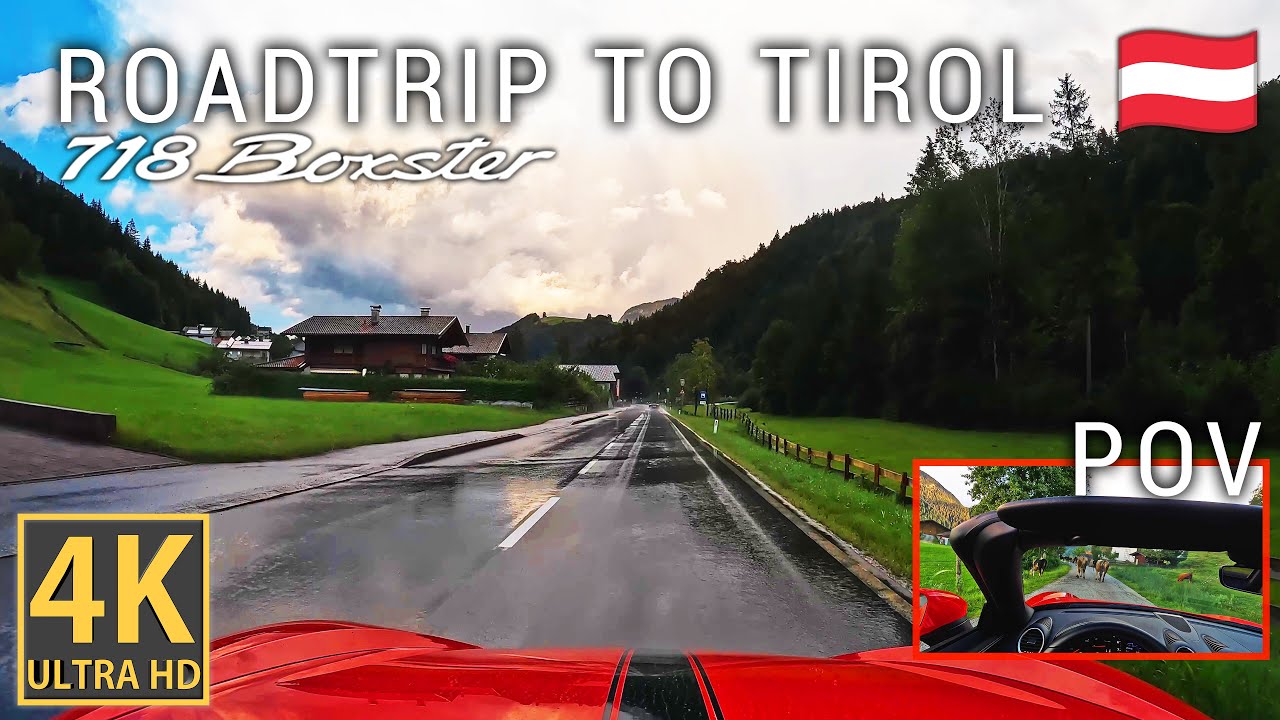 Porsche 718 Boxster Dashcam Road Trip | Bayrischzell to Riedenberg in 4K | Scenic Alps Drive