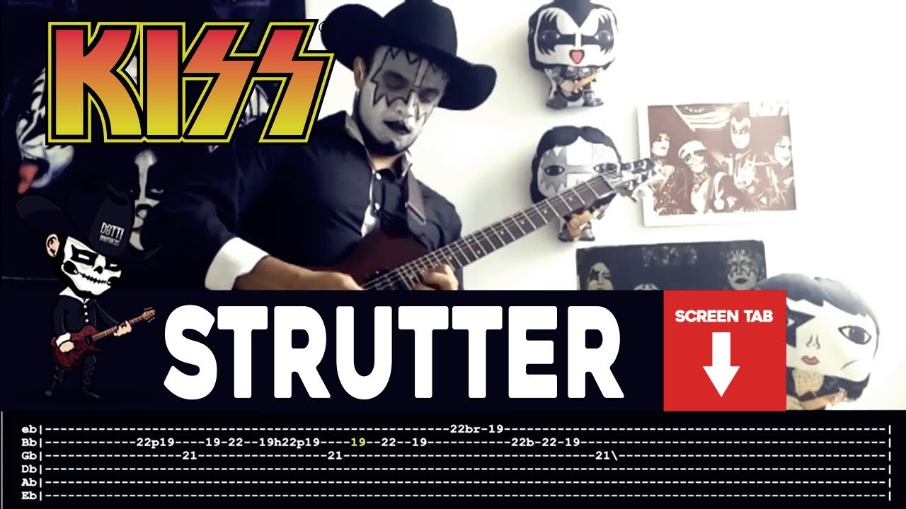 【KISS】[ Strutter ] cover by Masuka | LESSON | GUITAR TAB