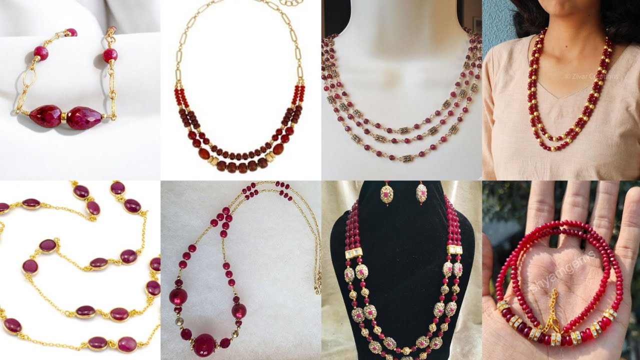 Ruby Red & Gold Accents – The Power Statement Necklace Designs🤩