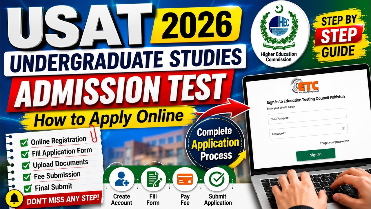 USAT Undergraduate Studies Test 2026 | How to Apply Online Step by Step | USAT Admission 2026