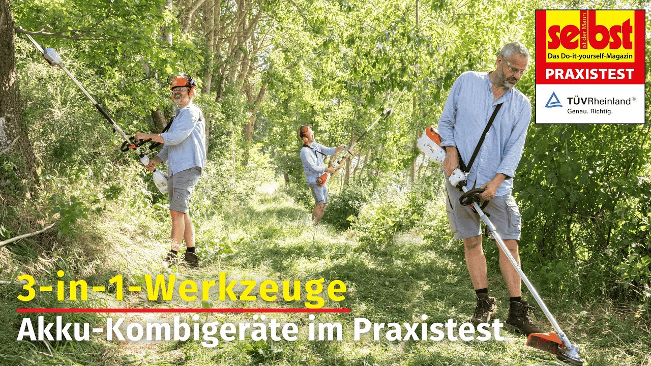 Akku-Kombigeräte im Test: Trimmen, Schneiden, Sägen – was taugen die Multitalente?