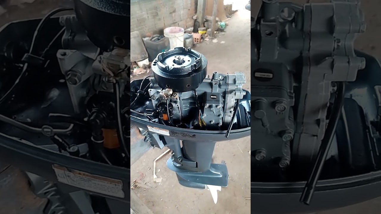 desmontagem do motor de embarcação Yamaha 15 Hp passo a passo
