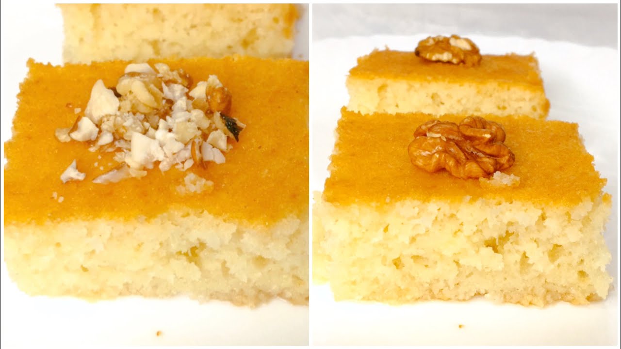 How to make Basbousa Sweet Recipe / Easy Rava Cake Recipe / Alia Kitchen