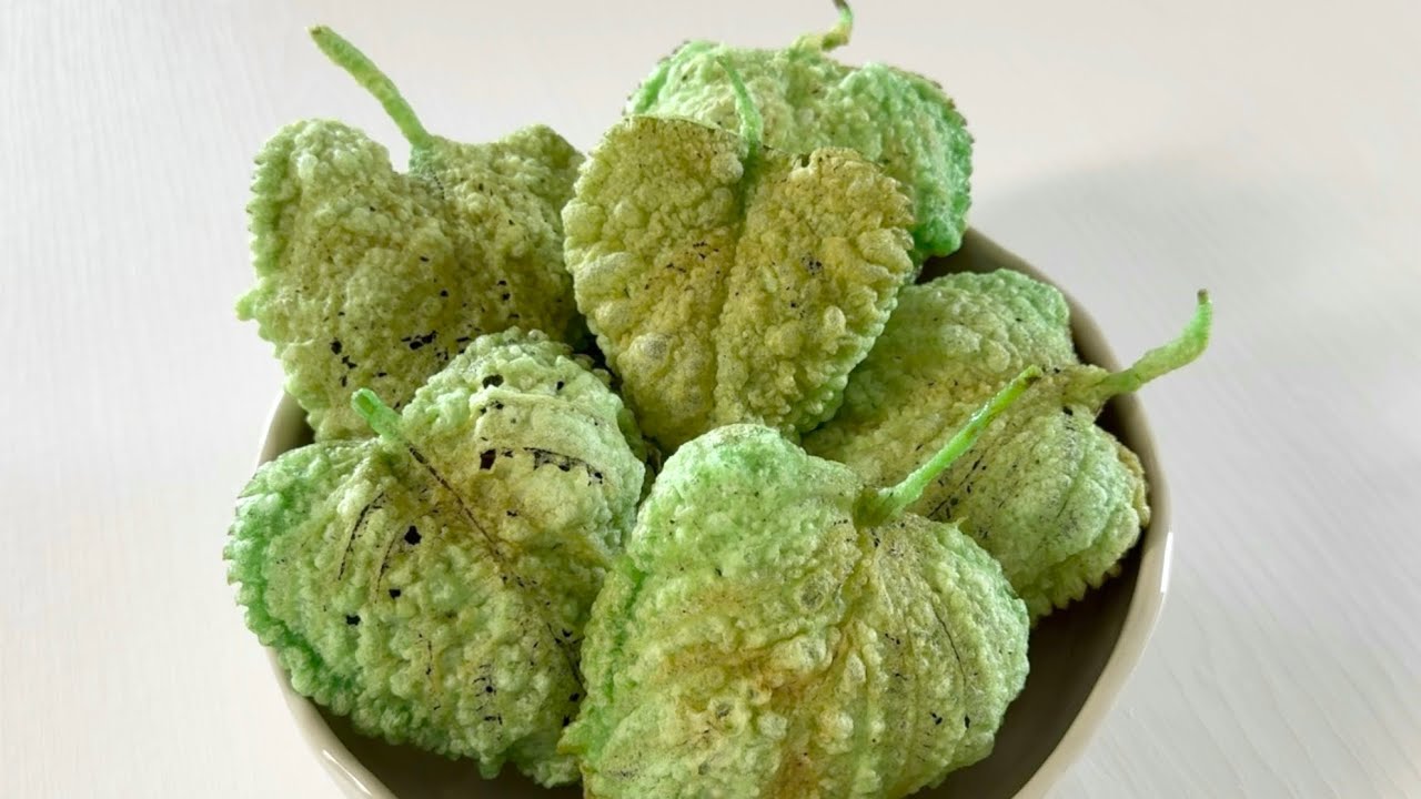 🍃바삭함이 예술인 풍선 깻잎 튀김 레시피 Crispy Balloon Perilla Leaf Fritters