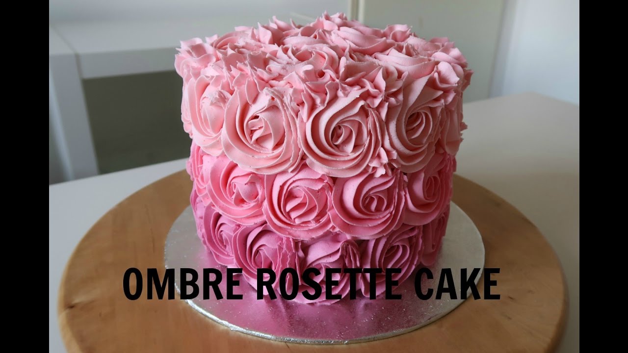 Ombre Rozetten Taart | liefdevoorbakken.nl