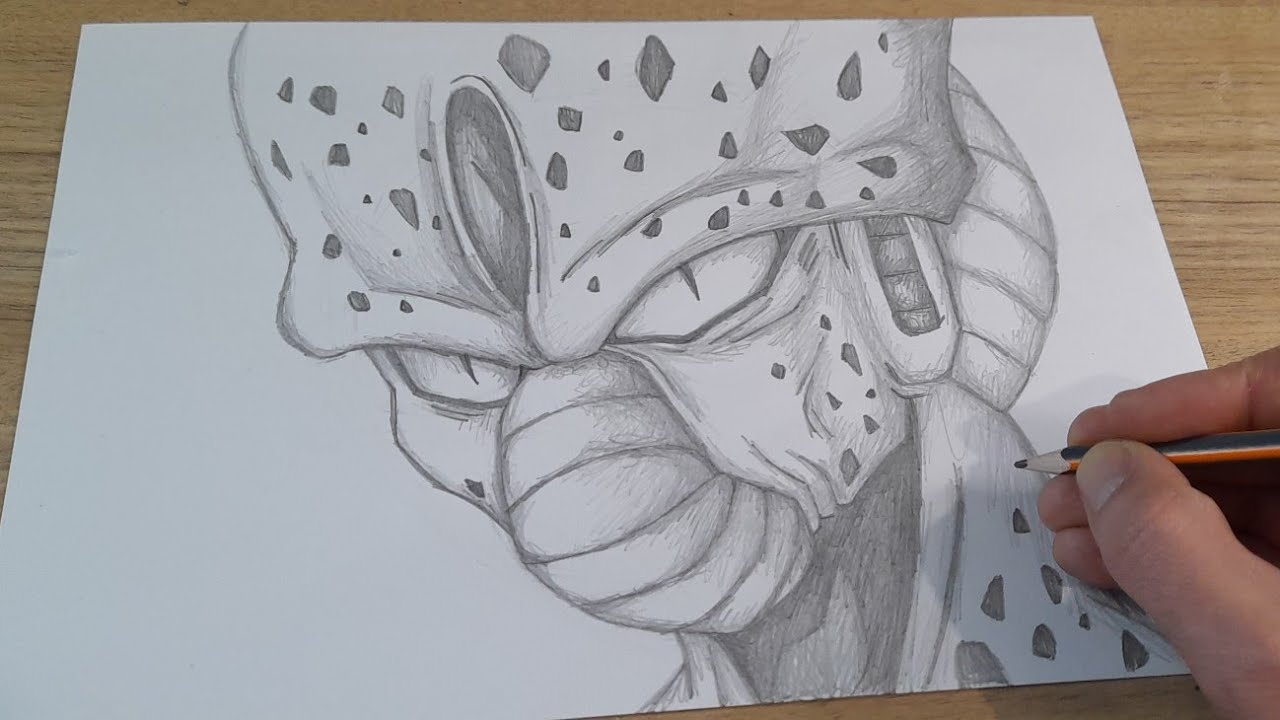 COMO DESENHAR O CELL DE DRAGON BALL PASSO A PASSO