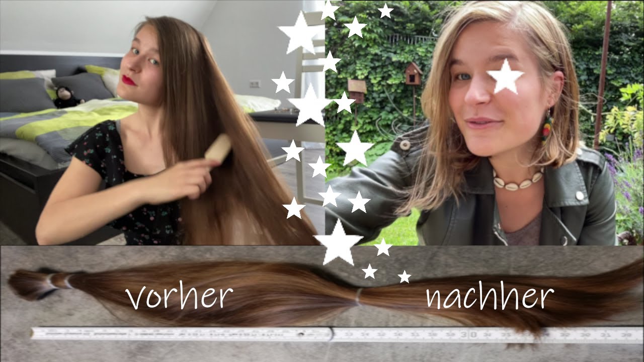 Haare spenden / lange Haare abschneiden und färben
