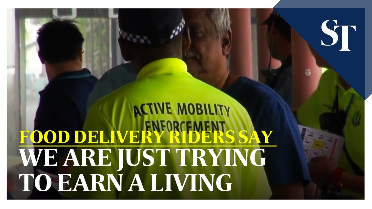 We are just trying to earn a living, say food delivery riders | The Straits Times