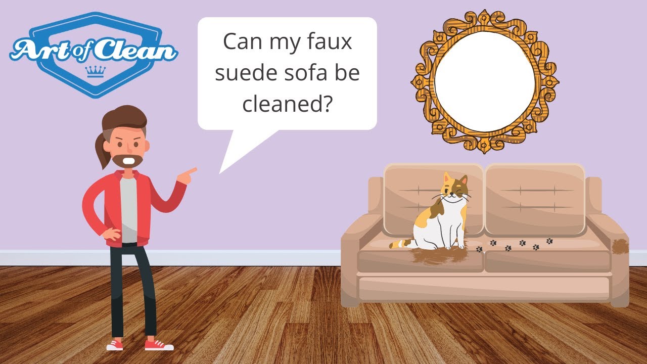Can my faux suede sofa be cleaned?
