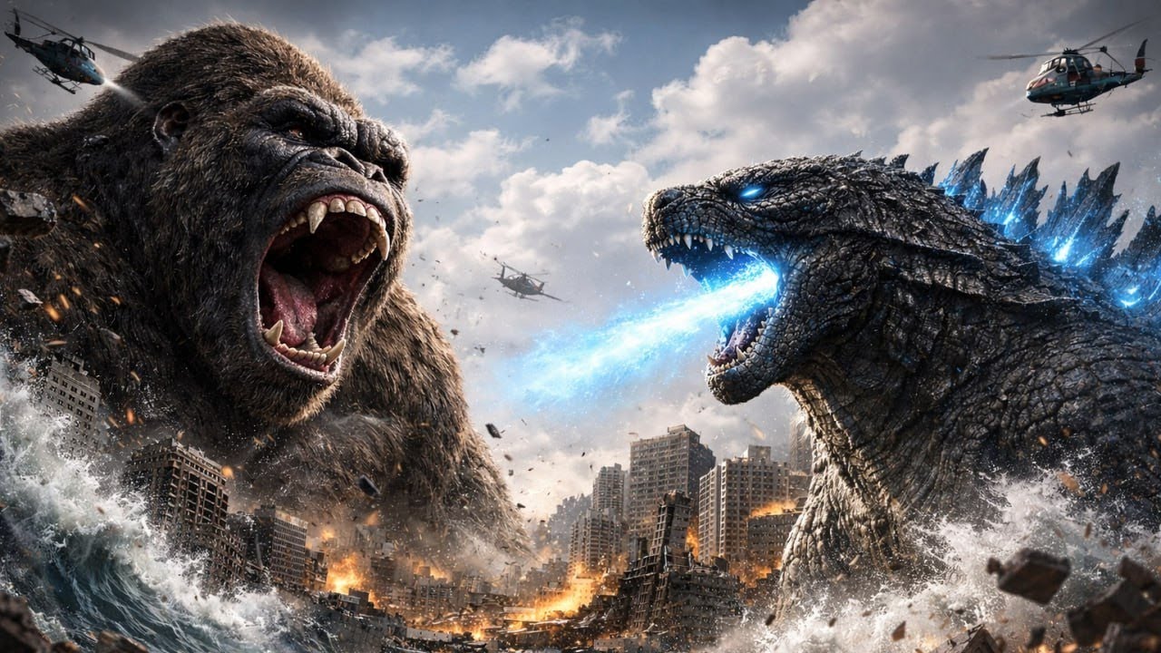 “King Kong vs Godzilla – The Ultimate Titan Battle | Epic Monster Showdown”