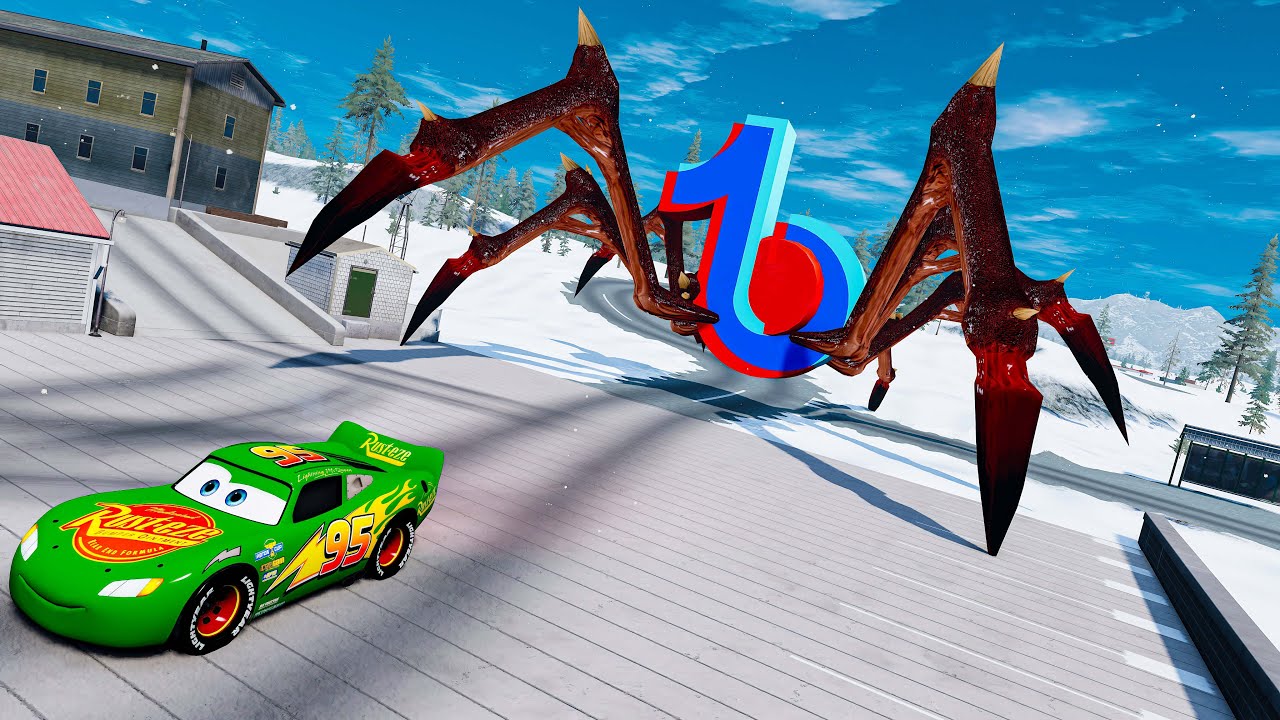 Epic escape from Lightning McQueen Zombie Eater, TikTok Eater, Mater Eater