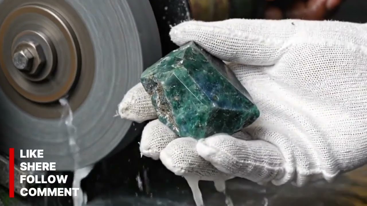 🤯 From Rough Crystal to Luxury Ring: The Mesmerizing Grandidierite Transformation (ASMR)
