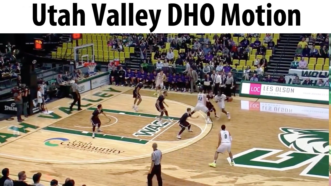 Utah Valley University Dribble Hand Off Motion Offense | Motion Basketball Offense