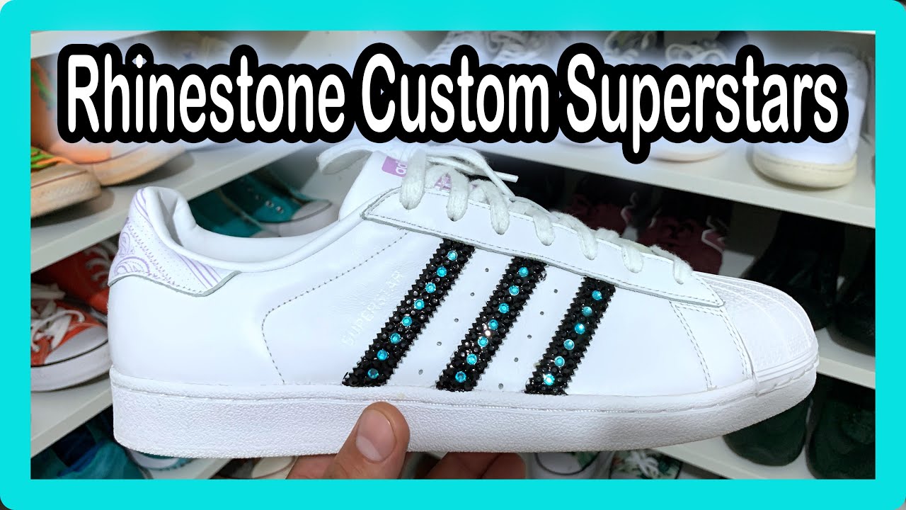 Rhinestone Custom Adidas Superstars ~ fv sneakers life ~