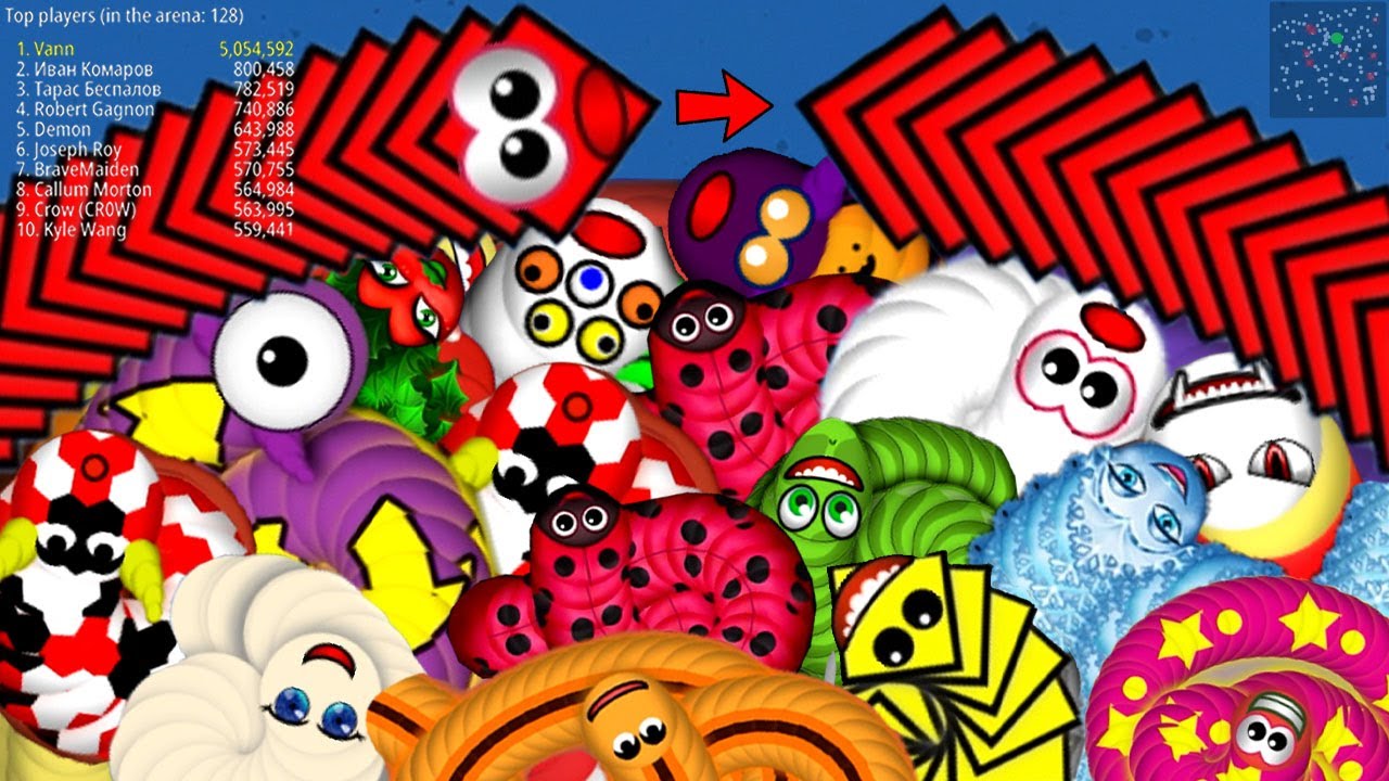 WormsZone.io Лучший профессиональный Slither Snake Top 01 Epic Worms Zoneio Лучший игровой процес...