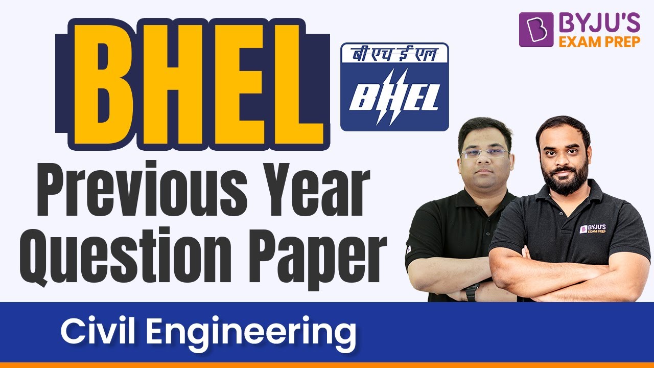 BHEL Previous Year Question Paper | BHEL Civil Engineering | BYJU'S Exam Prep GATE