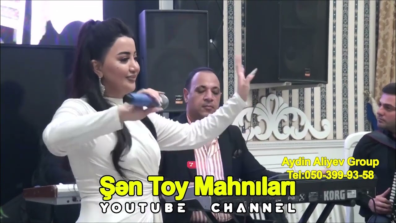 şen popuri mahnilari oxuyan Nişane Baxışova   sintezator Aydin Aliyev   sazmen Tural