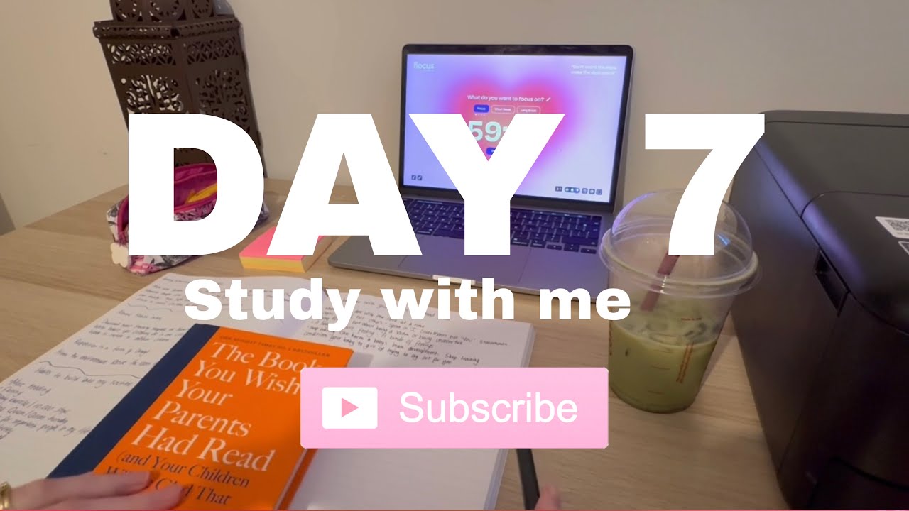 DAY 7 | A Quiet Hour of Studying With Me | No Music, Just Focus