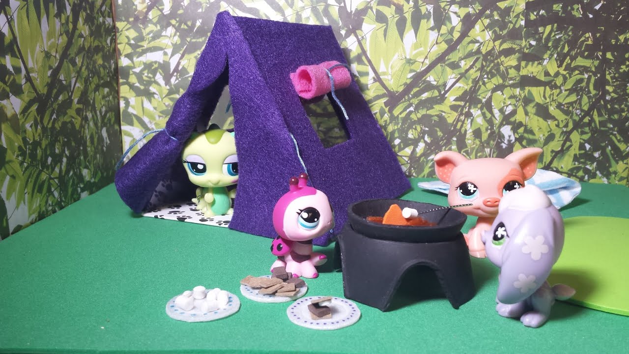 How to Make an LPS Tent PLUS S'mores Food: Doll DIY