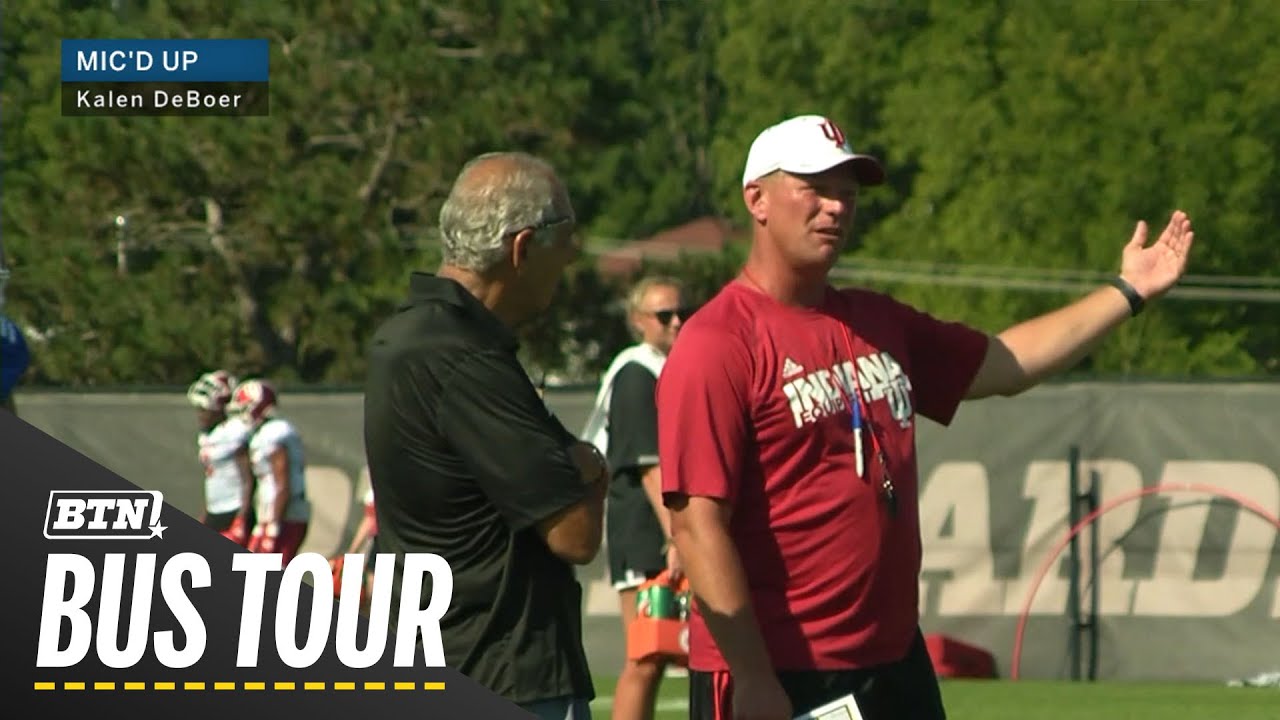 Mic’d Up: Indiana OC Kalen DeBoer 2019 BTN Bus Tour | B1G Football