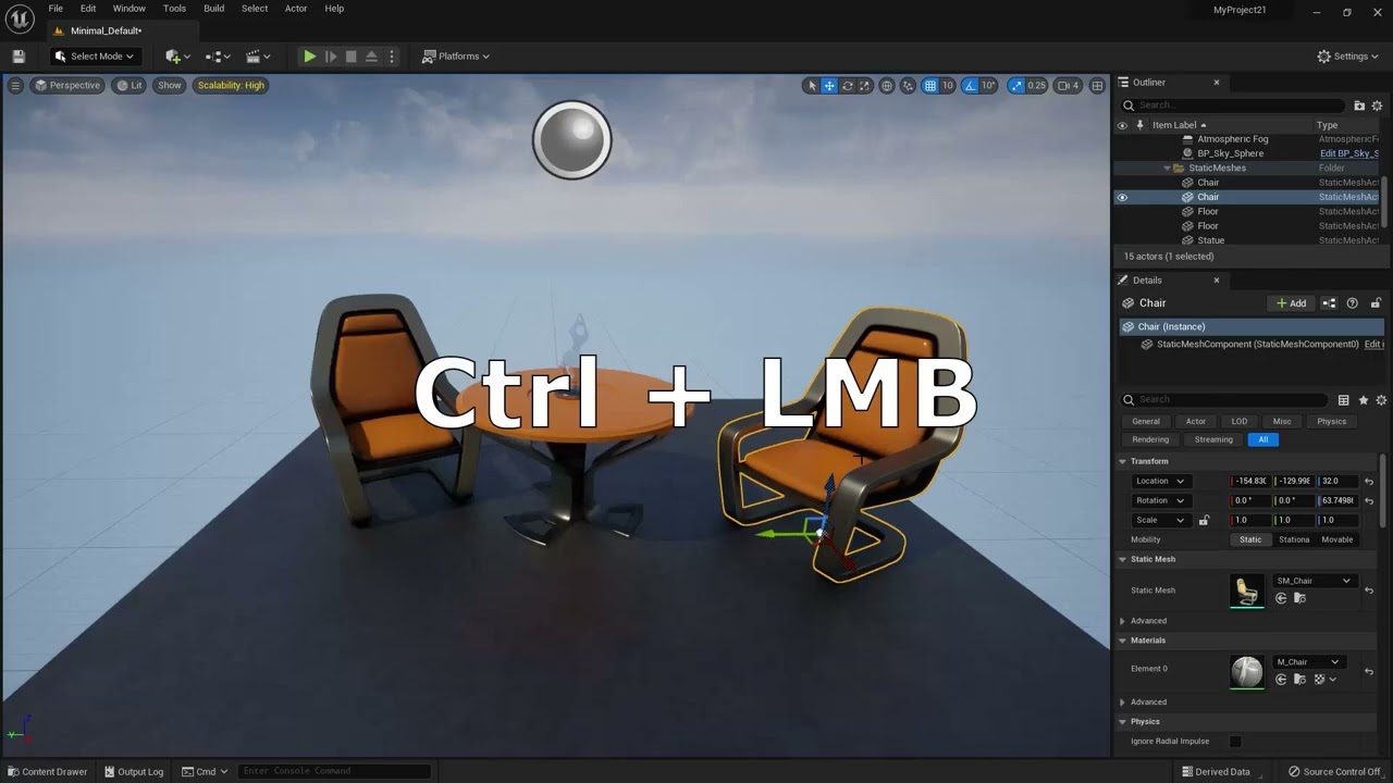 Unreal Engine 5 Course - Viewport II Moving Rotating and Scaling