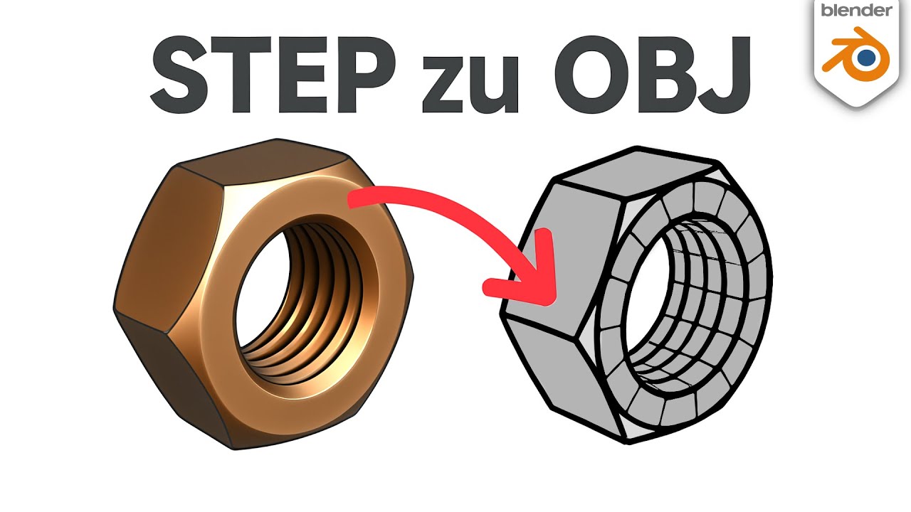 STEP zu OBJ kostenlos umwandeln: Besser mit Blender statt FreeCAD?