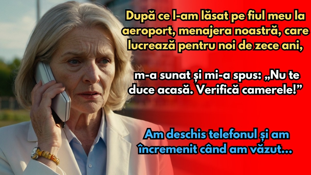 După ce mi-am dus fiul la aeroport, menajera mi-a scris: „Nu te întoarce acasă. Verifică camerele.”